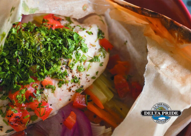 Delta Pride Baked Catfish en Papillote